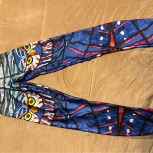 Blackmilk Stained Glass Owl Leggings  small